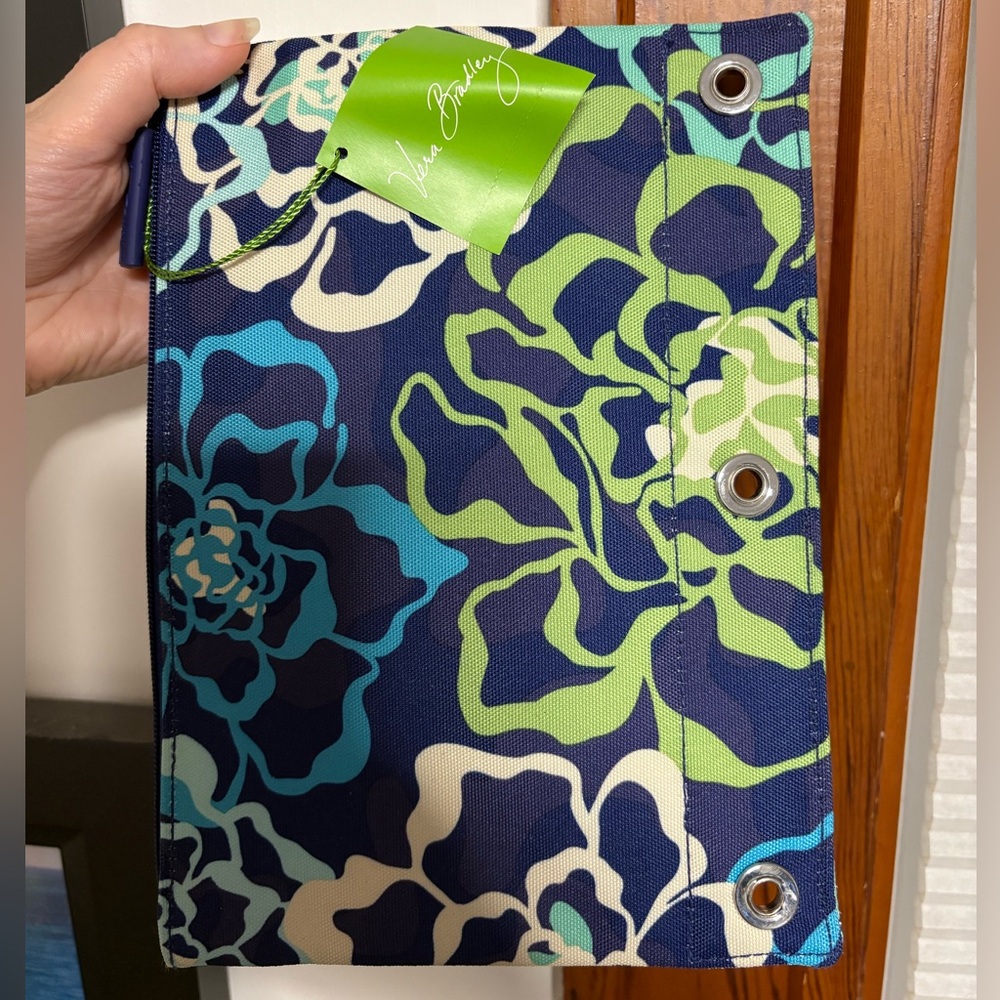 Vera Bradley floral pencil pouch for 3 ring binder nwt